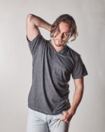 Camiseta Cuello V Algodón Premium Hombre