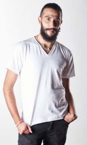 Camiseta Cuello V Poliéster Sudáfrica Hombre PROMO