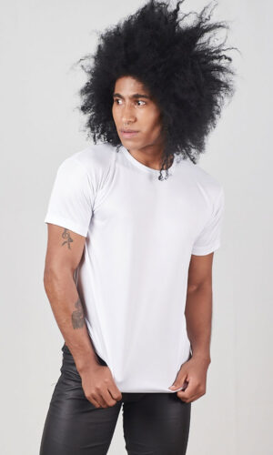 Camiseta Cuello Redondo Poliéster Piel de Durazno Hombre