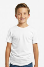 Camiseta Cuello Redondo Poliéster Piel de Durazno Niño