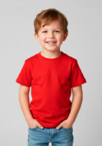 Camiseta Cuello Redondo Poliéster Piel de Durazno Niño PROMO