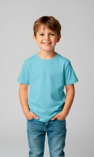 Camiseta Cuello Redondo Algodón Premium Niño PROMO