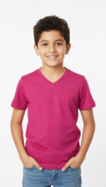 Camiseta Cuello V Algodón Niño