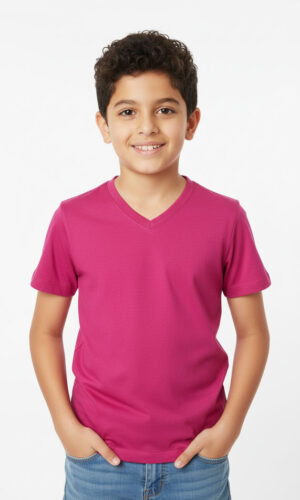 Camiseta Cuello V Algodón Niño