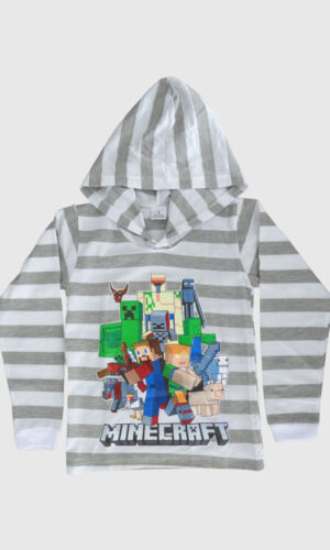 Buzo Capota Rayas Minecraft Niño PROMO