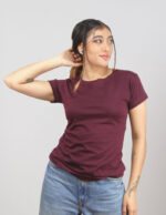 Camiseta Cuello Redondo Algodón Premium Mujer