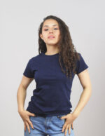 Camiseta Cuello Sencillo Algodón Mujer PROMO