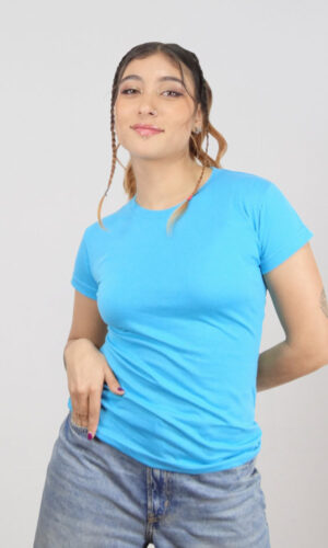 Camiseta Cuello Redondo Sencillo Polialgodón Mujer PROMO