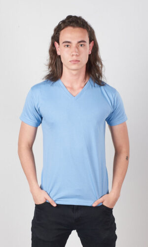 Camiseta Cuello V Polialgodon Hombre PROMO