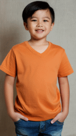 Camiseta Cuello V Polialgodon Niño PROMO