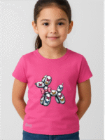 Camiseta perrito mariposas niña